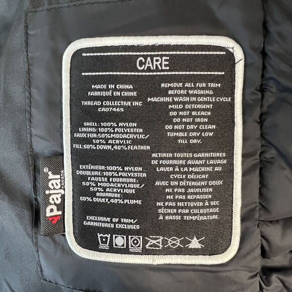 Pajar Canada Roxy Parka Down Puffer Coat‎ Women’s Faux Fur Removable Hood XL - Picture 11 of 16